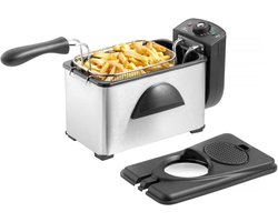 Aurixi® Frituurpan 3 liter - Frituurpan - Zilver - ‎30cm x 30cm x 30cm; 1kg