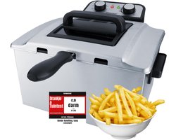 Aurixi® Frituurpan 5 liter - Frituurpan - Zilver - ‎36cm x 35cm x 25cm