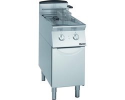 Bartscher Friteuse - SERIE 700 - Elektrisch - 8+8L - 140°C/190°C - 14kW - Aftapkranen - 400x700x850mm - Horeca friteuse