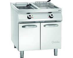 Bartscher Friteuse - Serie 900 - Elektrisch - 20+20L - 400V - Aftapkranen - 800x900x900mm - Horeca friteuse