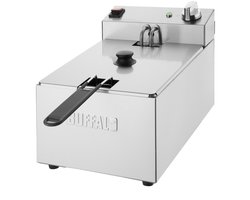 Buffalo Elektrische Friteuse 5 Liter - RVS - Frituurpan incl. Mand en Deksel - Overhittingsbeveiliging