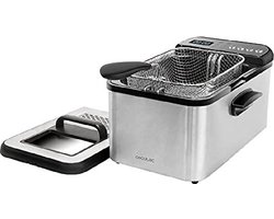 Cecotec Digitale frituurpan van 3,2 liter, met elegant roestvrijstalen design en 5 voorgeprogrammeerde programma`s. Hij heeft ee