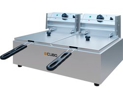 CUBO Friteuse 2 x 6L - Elektrisch Tafelmodel - CS-EEDF-6L