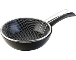 Diepfriteuse met Mand voor Alle Kookplaten - 20 cm - Geperst Aluminium - Anti-aanbaklaag - Ovenbestendig - Vaatwasmachinebestendig
