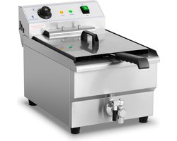 Elektrische friteuse - 16 liter - 6.000 W - 400 V - aftapkraan - koude zone - Royal Catering