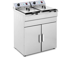 Elektrische friteuse - 2 x 16 liter - 400 V - onderkast - Royal Catering