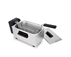 Emerio Frituurpan 3 Liter - PFAS-Vrije Friteuse - Regelbare Thermostaat - Koude Zone - Frietketel DF-132653 RVS