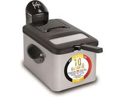 Frifri 1948 DuoFil - Frituurpan - friteuse - 4,5 liter - 3200 Watt - Koolstof geur- en vetfilter - Zilver