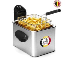 Frifri 4848DuoFil - Frituurpan - friteuse - 4.5 liter - koude zone - 2800 Watt - Koolstof geur- & vetfilter - 1,5 kg friet - 10 jaar garantie
