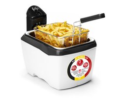 Frifri 905W - Frituurpan - friteuse - 3,5 liter - koude zone - 3200 Watt - 1 kg friet - 3 jaar garantie - wit