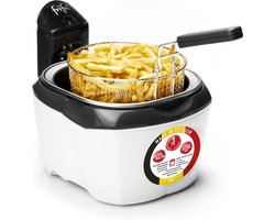 Frifri 918-2 - Frituurpan - friteuse - 3 liter - koude zone - 3200 Watt - 1 kg friet - wit