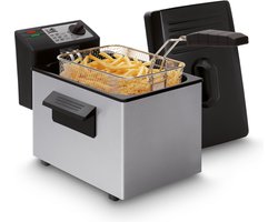 FRITEL Frituurpan - A101 - Frietketel met Antistofdeksel - Friteuse - Koude Zone - 2-4 Pers. Frituurketel - 2000W - 3L