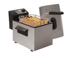 FRITEL Frituurpan - A106 - Friteuse met Antistofdeksel - Koude Zone - 3-5 Personen - 2400W - 4 liter