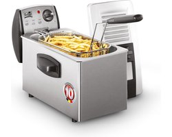 FRITEL Frituurpan - FR 1455 - Friteuse met Filterdeksel & Kijkvenster - Koude Zone - 2-4 Personen - 2200W - 3 liter - 10 jaar Garantie