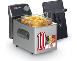 FRITEL Frituurpan - Turbo SF® 4049 - Frietketel met Antistofdeksel - Friteuse voor Olie + Vast Vet - 1-2 pers. Frituurketel - 1800W - 2L