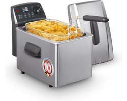 FRITEL Frituurpan - Turbo SF® 4154 - Friteuse met Antistofdeksel - Olie + Vast Vet - 2-4 personen - 2400W - 3 liter - 10 jaar Garantie