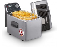 FRITEL Frituurpan - Turbo SF® 4170 - Frietketel met Filterdeksel - Friteuse voor Olie + Vast Vet - 2-4 pers. Frituurketel met Kijkvenster - 2400W - 3L