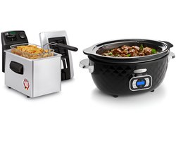 FRITEL Frytastic 5371 Frituurpan + Slowcooker SC2395 - Friteuse - Stoofvlees Friet
