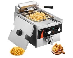 Friteuse – Elektrische Frituurpan – Snackfriteuse – Professionele Friteuse – 5,9 Liter Capaciteit – Instelbare Temperatuur