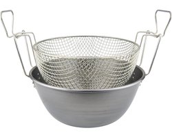 Friteuse met geborsteld ijzer - 1550W, 26 cm