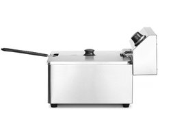Friteuse met temperatuurinstelling tot 190°C en koude zone - 4L RVS