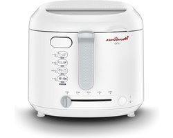 Friteuse Uno capaciteit 1 kg voor 4 personen - Oliecapaciteit 1,8 l wit Frituurpan