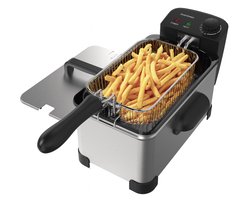 Frituurpan - 3 Liter - 2000W - Friteuse - Koude Zone - RVS - Vivid Green