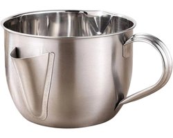 Gigicial roestvrijstalen oliefilterpot - olie-waterafscheider - corrosiebestendig, matte afwerking voor eenvoudige reiniging - 1 stuk - universeel zilver