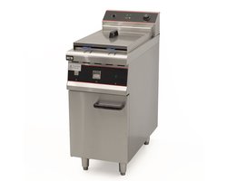 HCB® - Professionele grote Horeca frituurpan - Friteuse - 30 liter - 400V - RVS / INOX frietketel - frietpannen - frietpan - 80x42x108 cm (DxBxH) - 10000W - 7720