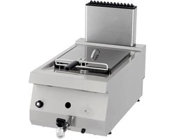 Heavy Duty Friteuse - 1 x 12 L - Enkel - 70 cm Diep - met Tapkraan - Gas