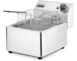 HENDI Friteuse – roestvrij staal – 6 liter – koude zone – uitneembare vetpan