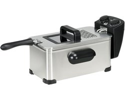 HOMCOM-Fritteuse-Edelstahl-40,5L x 24B x 20,8H cm-Silber