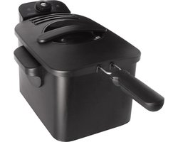 Koude Zones Friteuse 3 Liter - 2200 Watt Metalen Behuizing Zwart