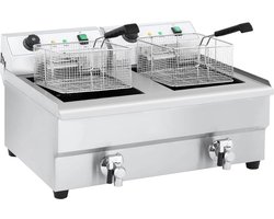 Lexium Dubbele frituurpan - Dubbele friteuse - Dubbele frietpan - Grote frituurpan