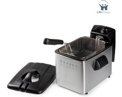 LifeStages - Frituurpan - Roestvrijstalen Friteuse - 3000 W - 4 Liter [Energieklasse B]
