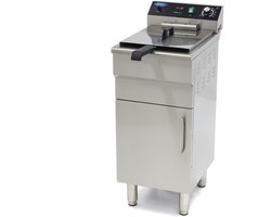 Maxima Frituurpan 16 L 1 Mand met Tapkraan en Opbergruimte 400V Friteuse