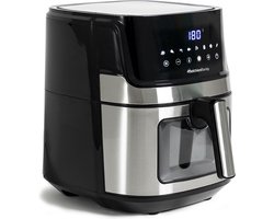 Melchioni 118340033 friteuse Enkel 6,5 l Vrijstaand 1600 W Frituurpan Zwart, Roestvrijstaal