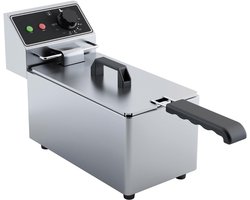 MIRA® Frituurpan 4 liter - Frituurpan - Zilver - ‎60cm x 19cm x 28cm