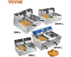 My North Star- Dubbele Frituurpan - Frituur - 2x 6L - 2x 2500W - Ptfe - 220V - Afzonderlijke schakeling