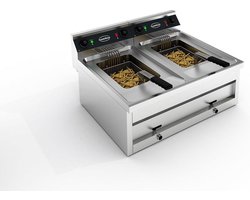 Professionele Combisteel Friteuse Tafel 2X12L 2X6Kw | 7455.0940 | Horeca