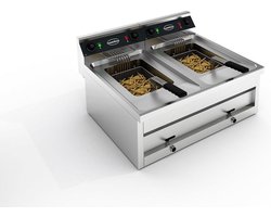 Professionele Friteuse Tafel 2X12L 2X9Kw  | Combisteel | 7455.0945 | Horeca