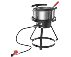 Propaan Friteuse met 10Qt Frituurpan voor Buitenkoken - Ideaal voor Vleugels, Zeevruchten en Frites