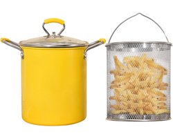 Quvo® Frituurpan 3 liter - Frituurpan - Geel - ‎17cm x 17cm x 18cm