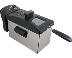 Quvo® Frituurpan 4 liter - Frituurpan - Zilver- 42cm x 23cm x 27cm