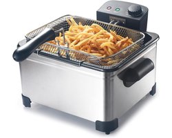 Quvo® Frituurpan 5 liter - Frituurpan - Zilver - ‎50cm x 36cm x 23cm