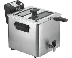RGV FRY TYPE 8/N Enkel 8 l 3000 W Frituurpan Zwart, Roestvrijstaal