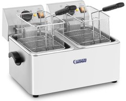 Royal Catering - Elektrische friteuse - 2 x 8 l - 5000 W - EGO thermostaat