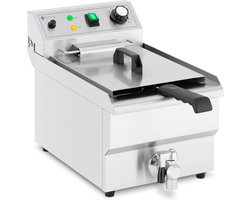 Royal Catering - Elektrische friteuse - 9 L - 3.000 W - aftapkraan - koude zone
