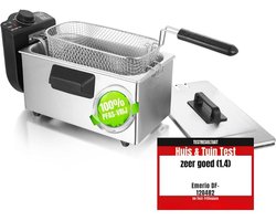 RVV® Frituurpan 3 liter - Frituurpan - Zilver - ‎41cm x 23cm x 22cm