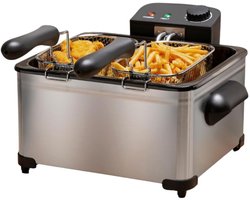 RVV® Frituurpan 5 liter - Frituurpan - Zilver - ‎31cm x 34cm x 25cm